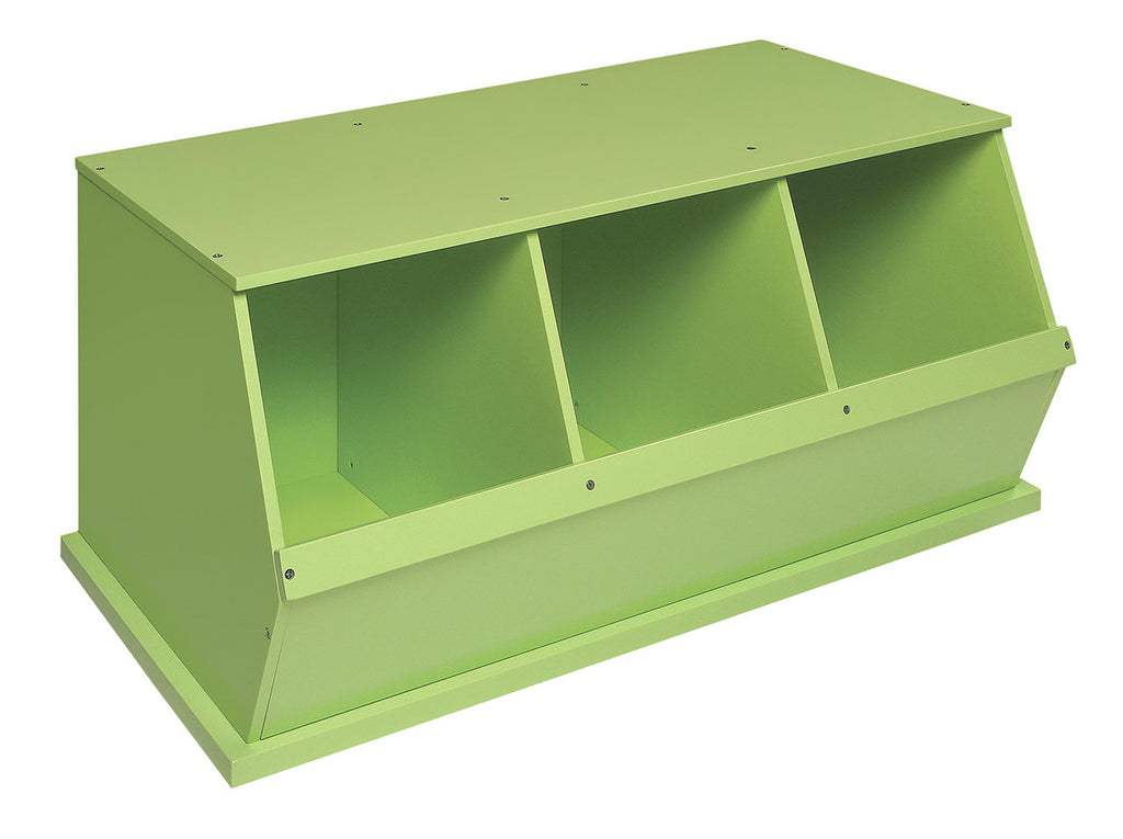 Badger Triple Stackable Storage Cubby - Lime | Toy Box City