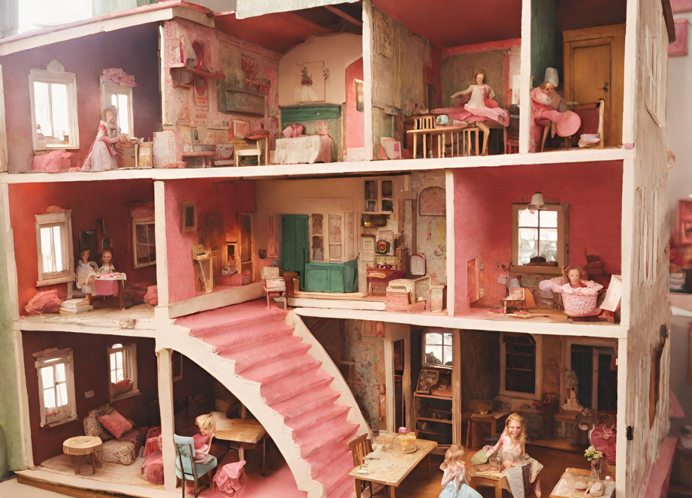 Childhood Dreams: Exploring Doll Houses and Playful Learning
