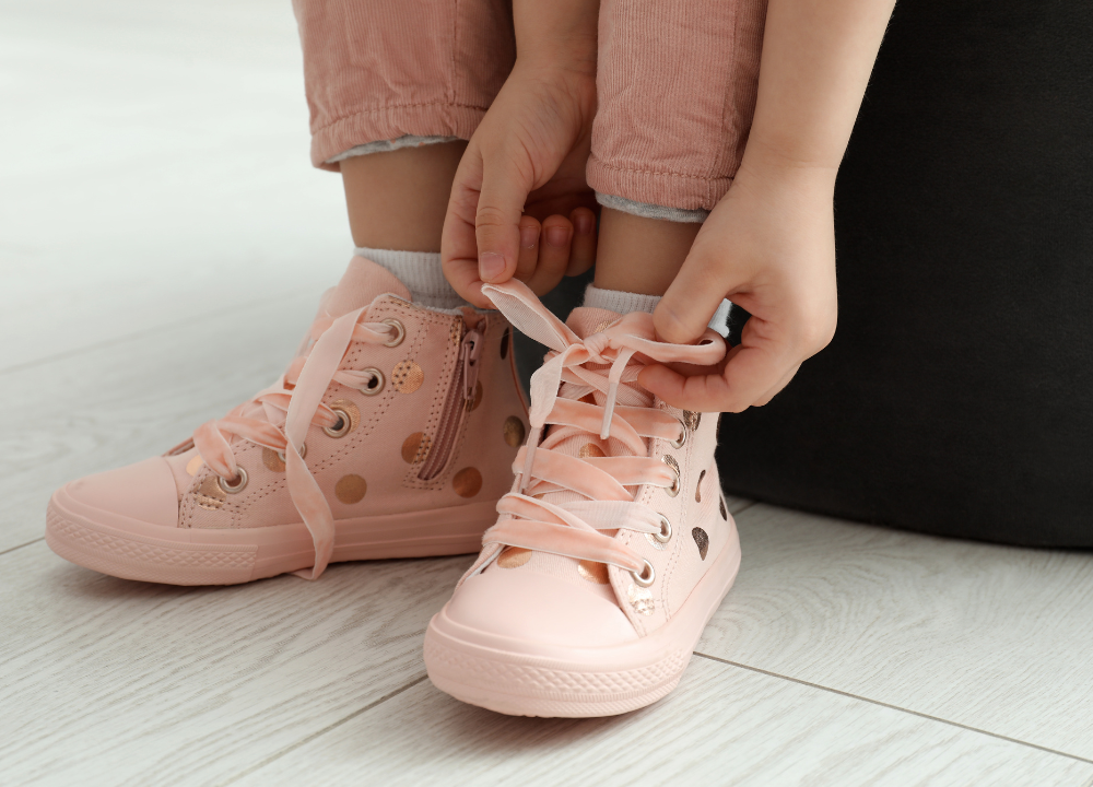 Illustration of Kids Shoelace Tying Through Movement And Play
