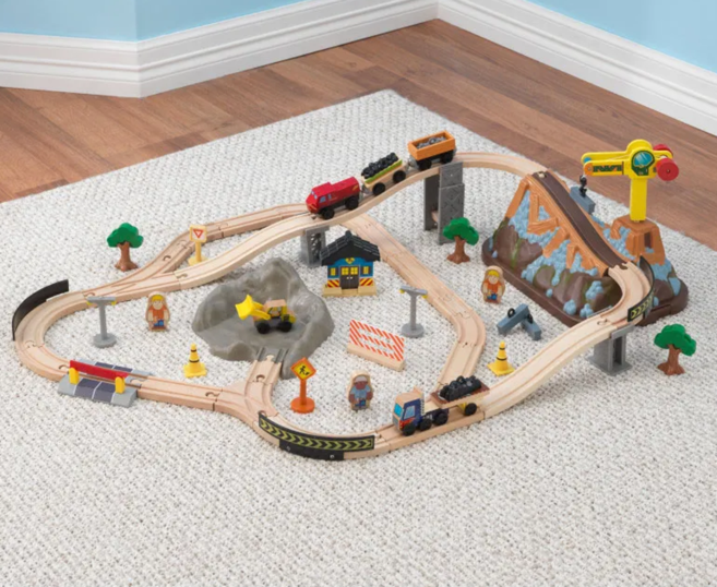 Wooden Train Sets for Kids and Toddlers