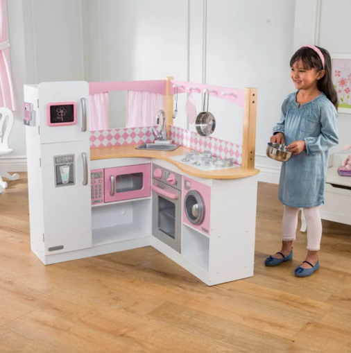 Cheap kidkraft pink kitchen set Free Shipping