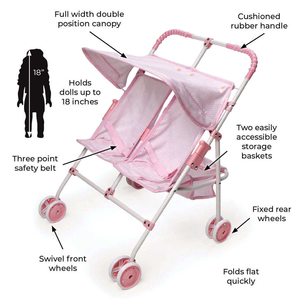 Folding Double Doll Umbrella Stroller