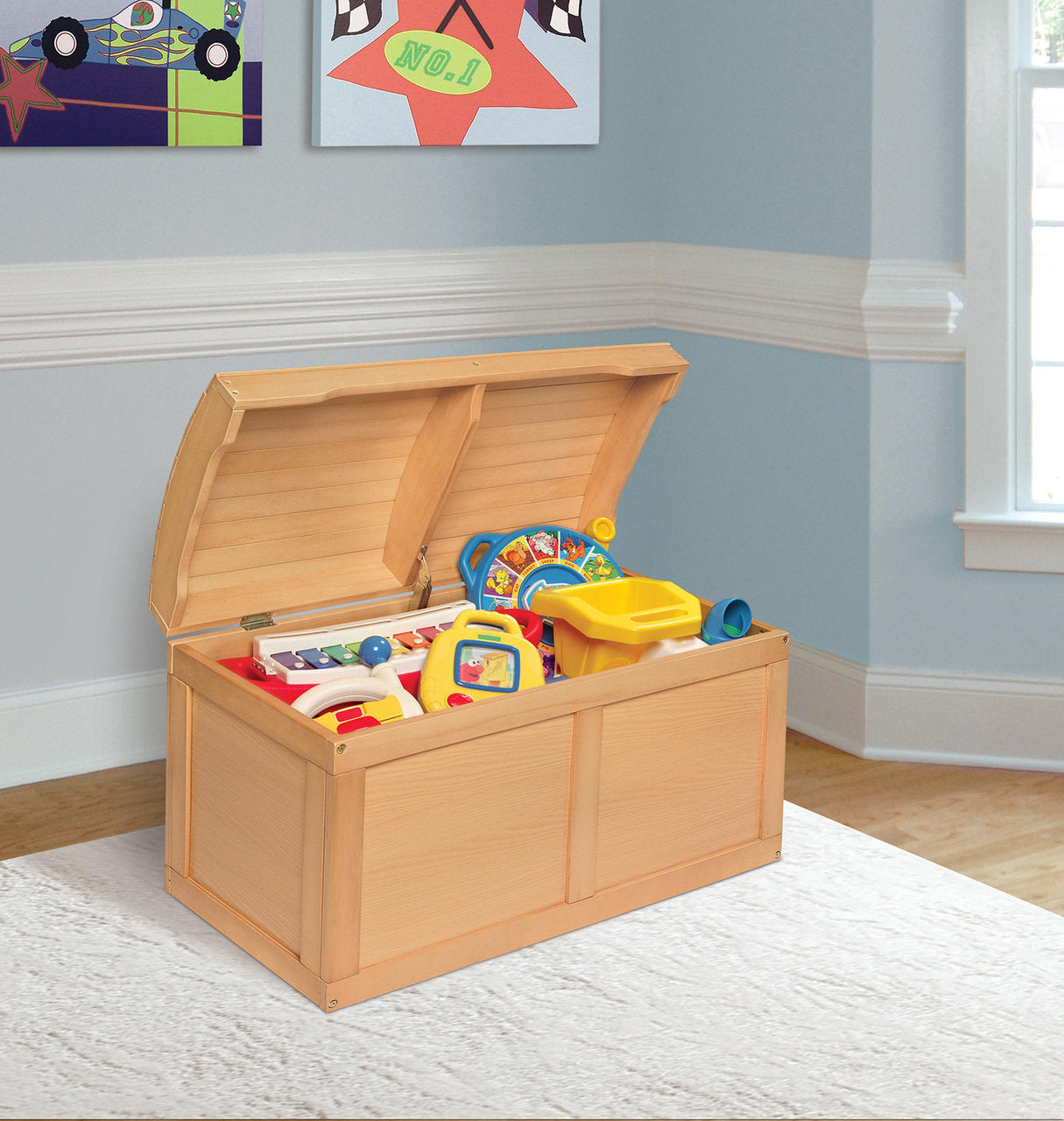 Barrel Top Toy Chest in Natural – Toy Box City