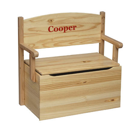 Solid Wood Bench Toy Box - Personalized - More Colors | Toy Box City