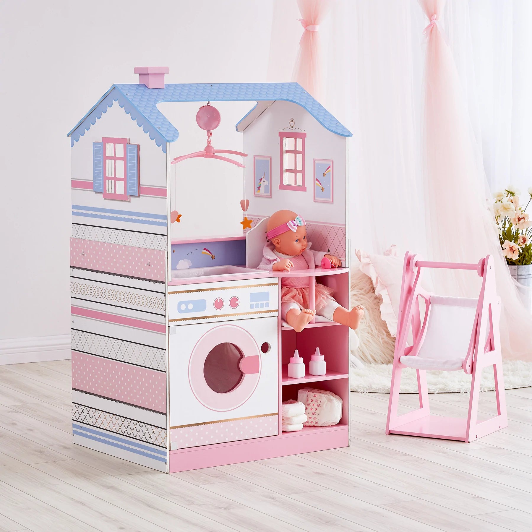 Doll top changing station